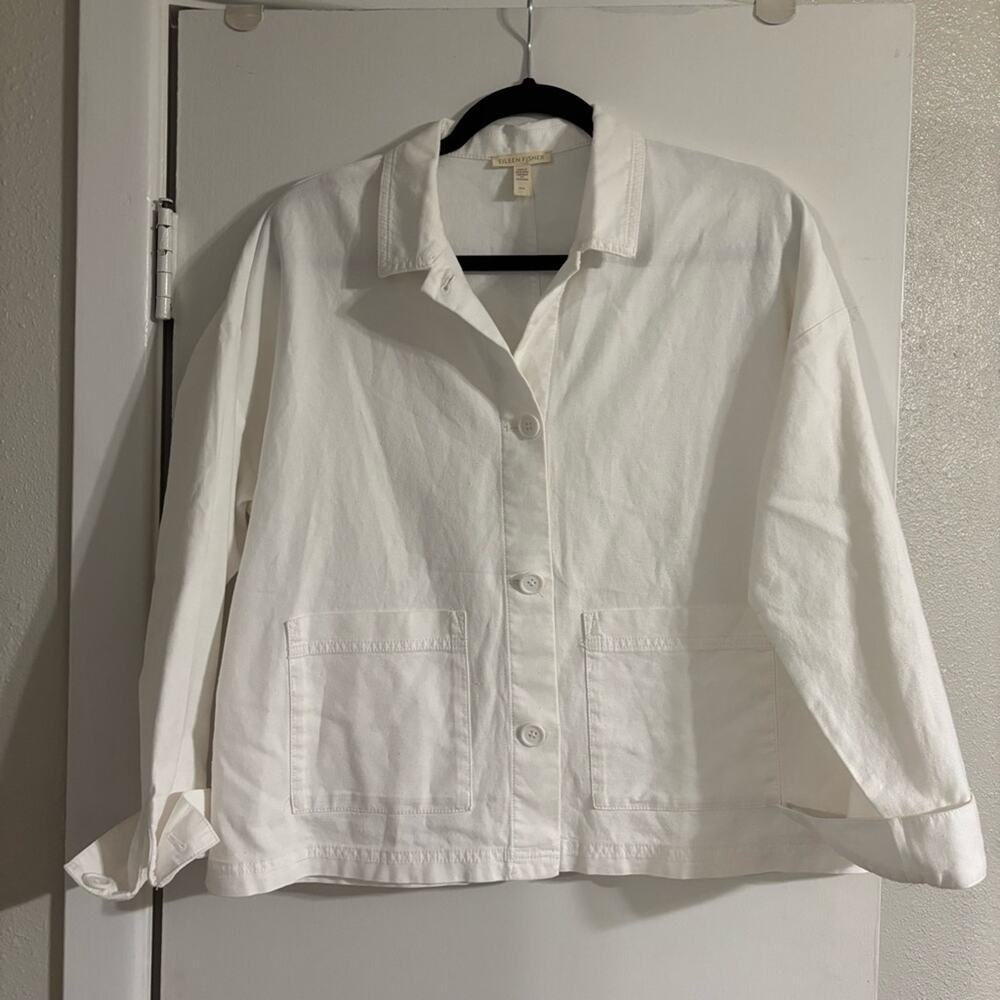 Eileen Fisher White Utility Jacket
